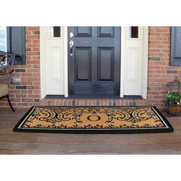 Heavy Duty Coir Easton 36 in. x 72 in. Monogrammed O Door Mat