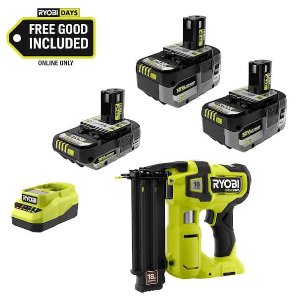 ONE+ 18V HIGH PERFORMANCE Kit w/ (2) 4.0 Ah Batteries, 2.0 Ah Battery, Charger, & FREE ONE+ HP Brushless Brad Nailer