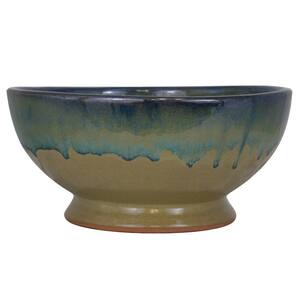 12 in. Dia Caspian Multi-Color Ceramic Bowl Planter