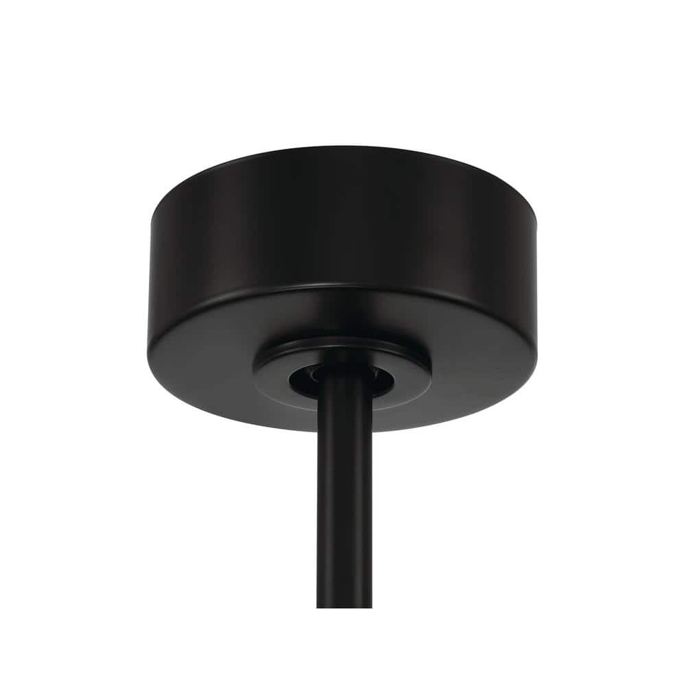 Flat Black 52" Ceiling Fan with Frost White Acrylic Light