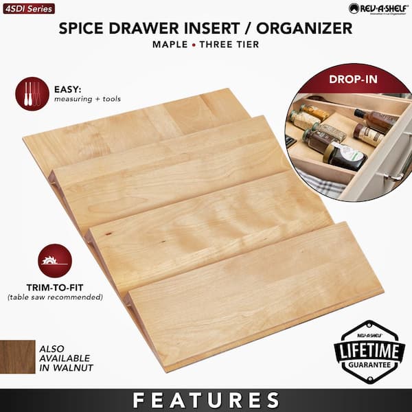 Spice Drawer Organizer Insert Kit