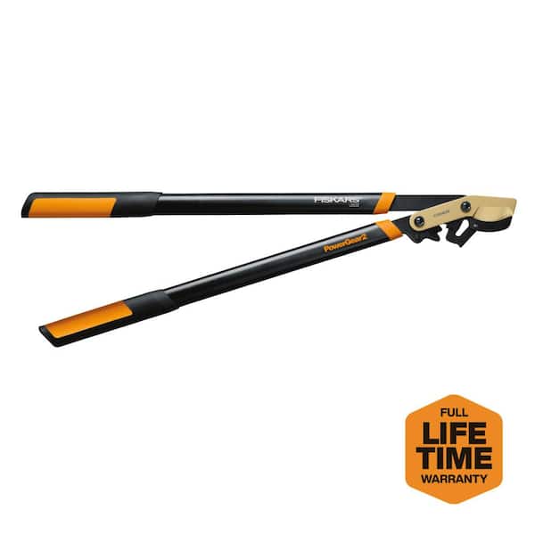 Fiskars 2 in. Cut Capacity Titanium Coated Steel Blade, 32 in. PowerGear2 Bypass Lopper with SoftGrip Handles
