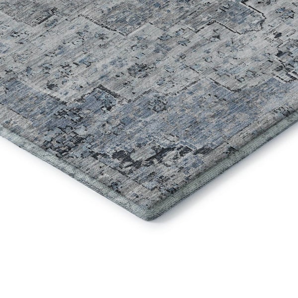 Mayfield Premium Machine Washable Abstract AMF1832 Sky 8 ft. x 10 ft. Area Rug