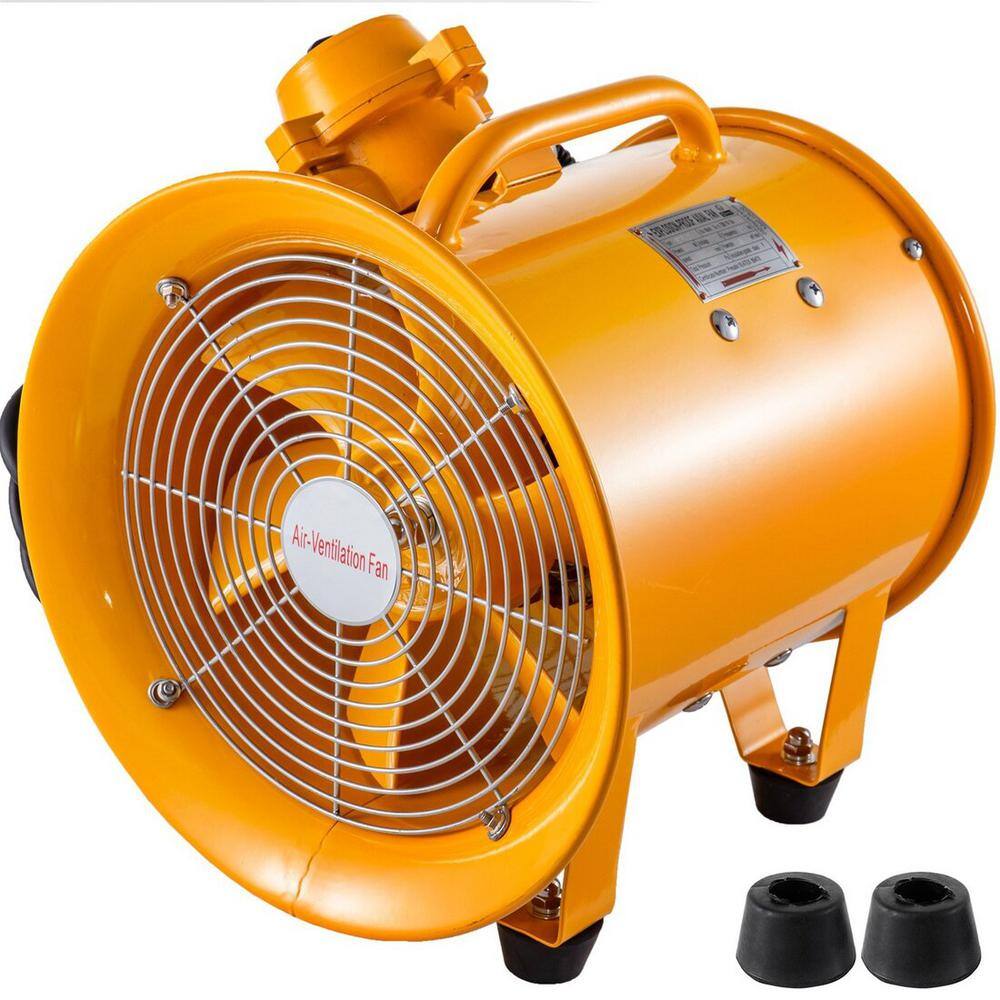 Aoibox 10 in. 1-Speed Blower Fan in Orange with Stand, 110-Volt 60HZ ...