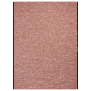 Cannes Collection Tonal Design 5x7 Reversible Non Shedding Indoor/Outdoor Area Rug, 5 ft. 3 in. x 6 ft. 11 in., Red