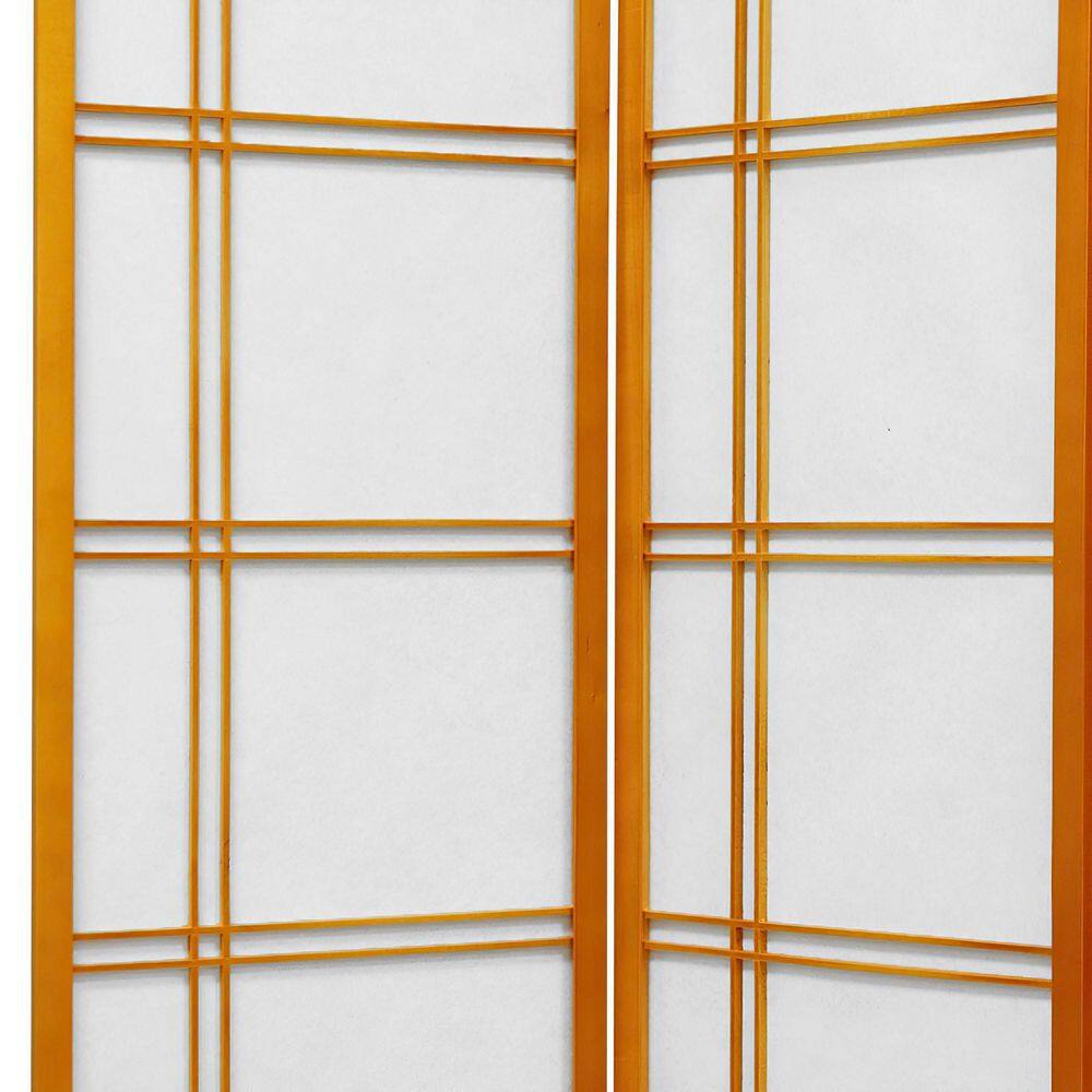 Honey 4 ft Shoji 3-Panel Folding Room Divider