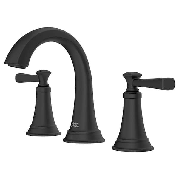 Rumson 8 in. Widespread Double-Handle Bathroom Faucet in Matte Black (2-Pack)