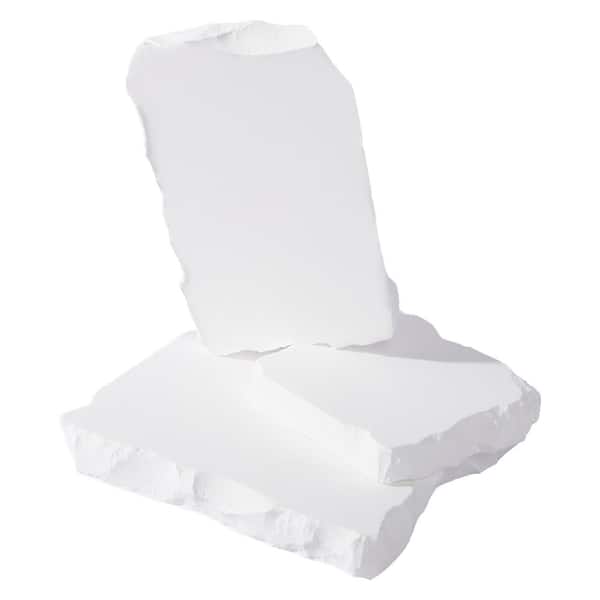 YIYIBYUS 3-Pieces White in Irregular Handmade Gypsum Backdrops Photography Background Display Decoration