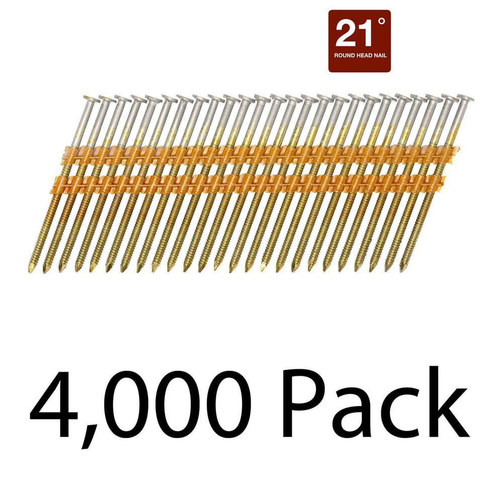 3 in. x 0.131 in. Ring Shank Galvanized Metal Framing Nails 2 Boxes (2000 per Box) price history on PriceWatchPro