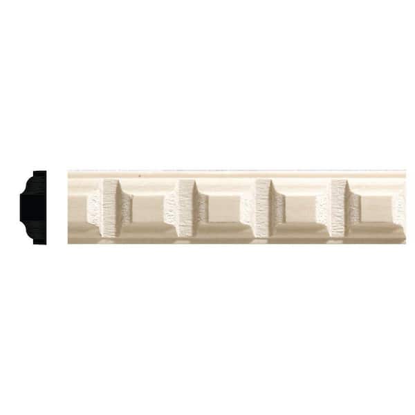 5/16 in. x 7/8 in. x 96 in. White Hardwood Dentil Moulding