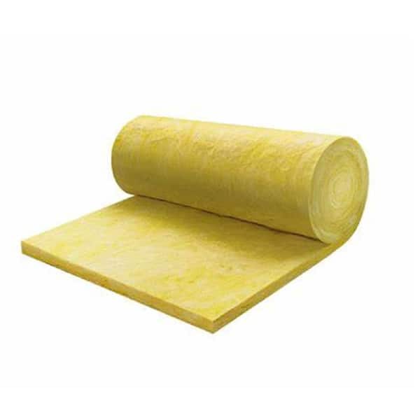 Unbranded 300 in. D x 24 in. W. x 4 in. H. Fiberglass Radiant Barrier Thermal Insulation Roll, Yellow Wall Block, R Value 7