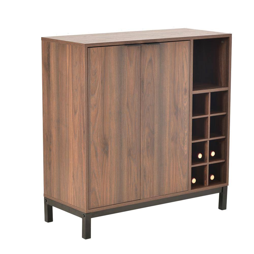 8Bottle Brown Sideboards With Wine Racks KX82911 The Home Depot