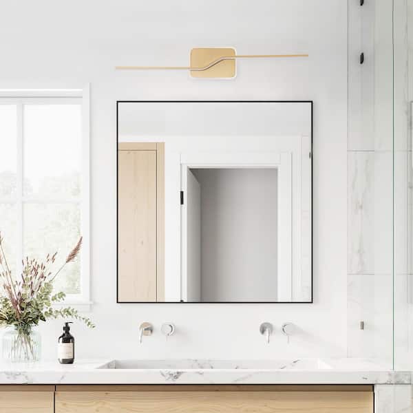 39.17 in. 1 light Gold Modern LED Dimmable Vanity Light Over Mirror for Bathroom Lighting