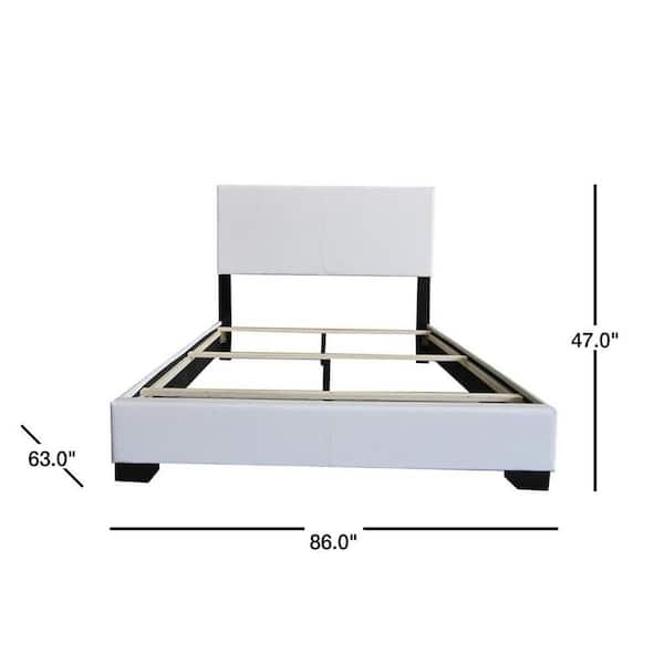 Acme Furniture Ireland White Queen Upholstered Bed 14390q The Home Depot Acme Furniture Ireland White Queen, Acme Ireland Eastern King Bed