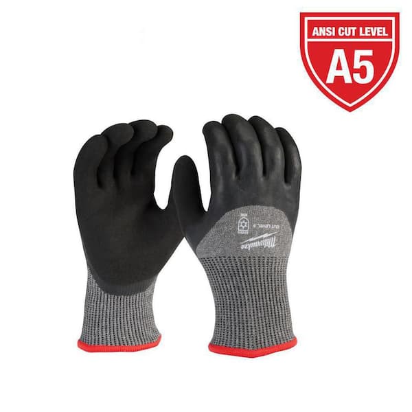 XX-Large Red Latex Level 5 Cut Resistant Insulated Winter Dipped Work Gloves