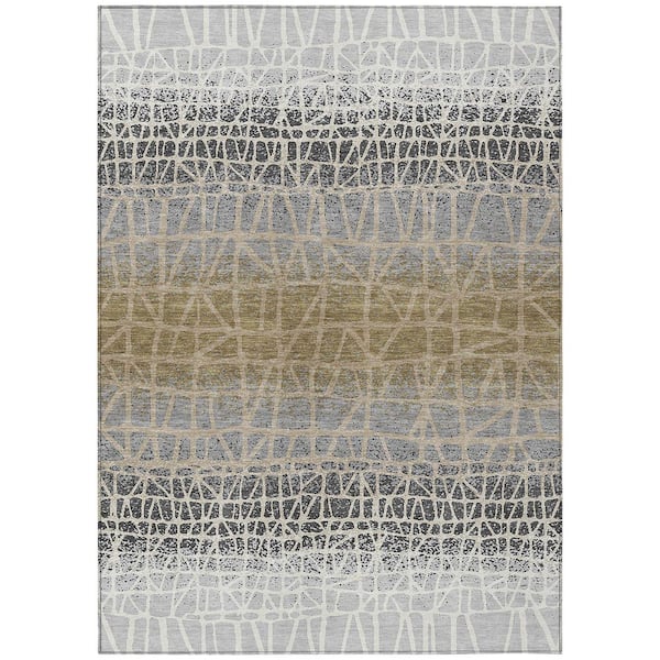 Chantille Machine Washable Indoor/Outdoor Abstract ACN2404 Gray 10 ft. x 14 ft. Area Rug