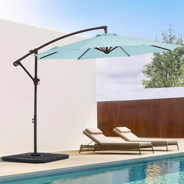 JOYESERY 8.2FT Backyard Cantilever Hanging Patio Umbrella in