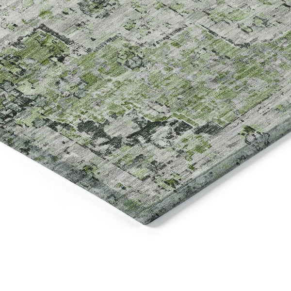 Chantille Machine Washable Indoor/Outdoor Abstract ACN1832 Aloe 10 ft. x 14 ft. Accent Rug