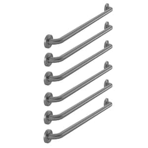 36 in. Grab Bar Combo in Brushed Stainless Steel (6-Pack)