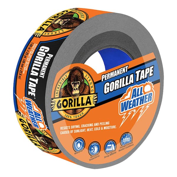 Gorilla 25 yds. Tough and Wide Black Duct Tape 106425 - The Home Depot