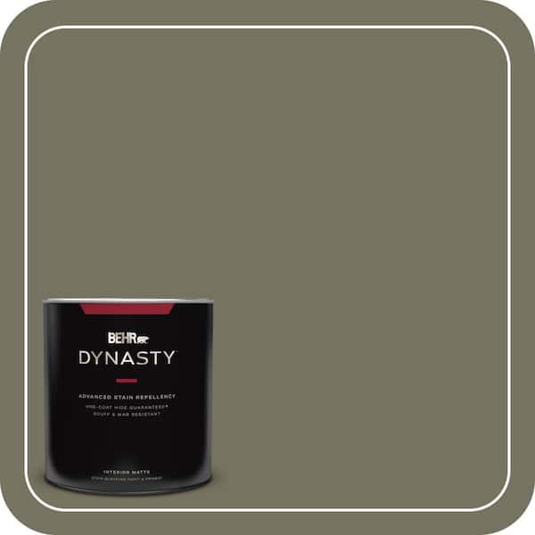 BEHR DYNASTY 1 qt. #N350-6 Peppergrass One-Coat Hide Matte Interior Stain-Blocking Paint and Primer