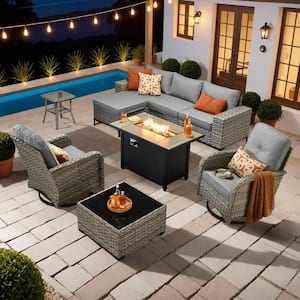 Toject Verano 9-Piece Wicker Outdoor Patio Conversation Sofa