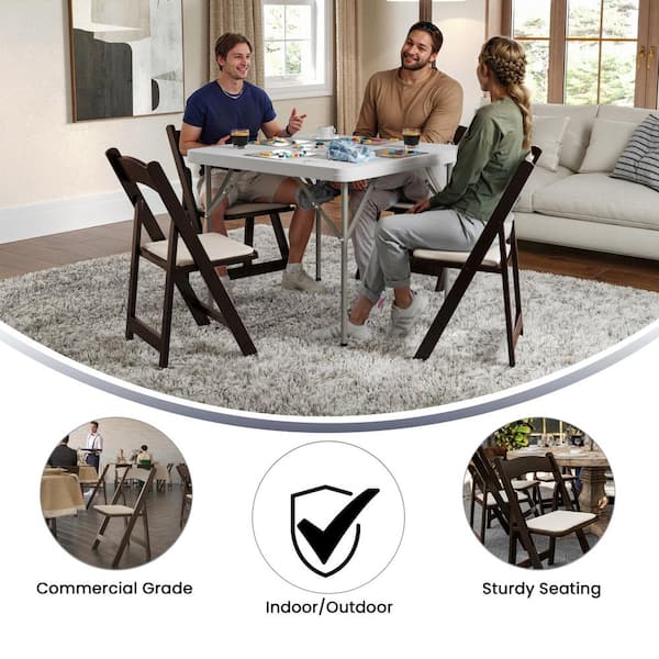 Carnegy Avenue Fruitwood Wood Folding Chair (2-Pack) CGA-XF-275065