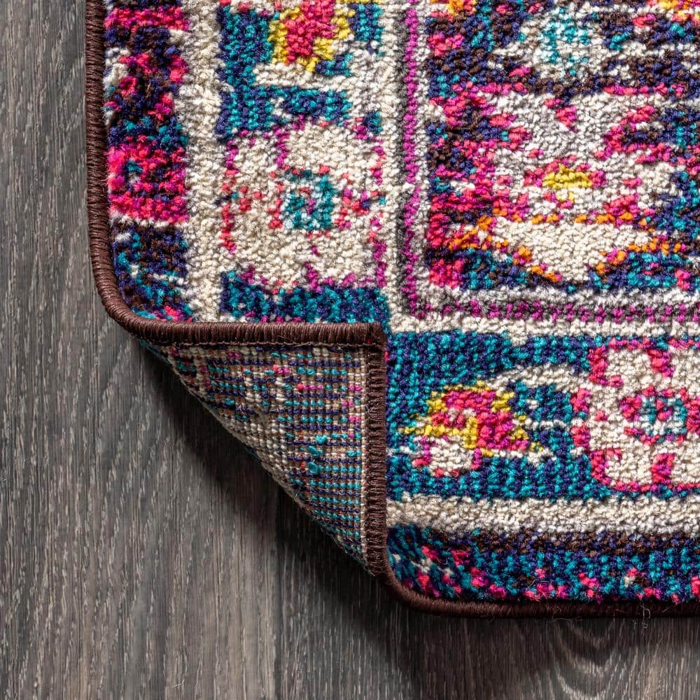3' x 5' Multi/Purple Persian Boho Floral Area Rug