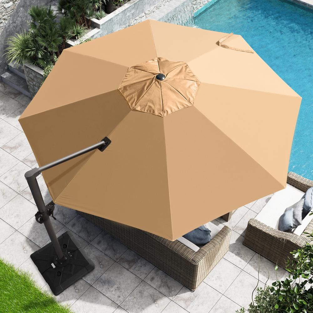 Crestlive Products 13 Ft X 13 Ft Heavy Duty Frame Single Octagon Outdoor Cantilever Umbrella 