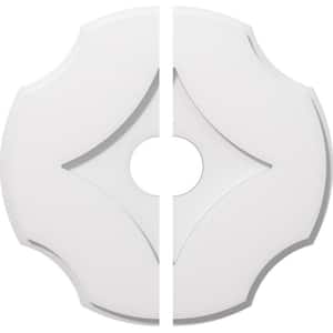 1 in. P X 5-1/2 in. C X 16 in. OD X 3 in. ID Percival Architectural Grade PVC Contemporary Ceiling Medallion, Two Piece