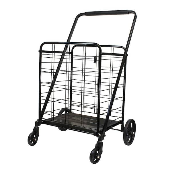 Helping Hand Black Metal Cleaning Cart with Heavy Duty Swivel-FQ39505 ...