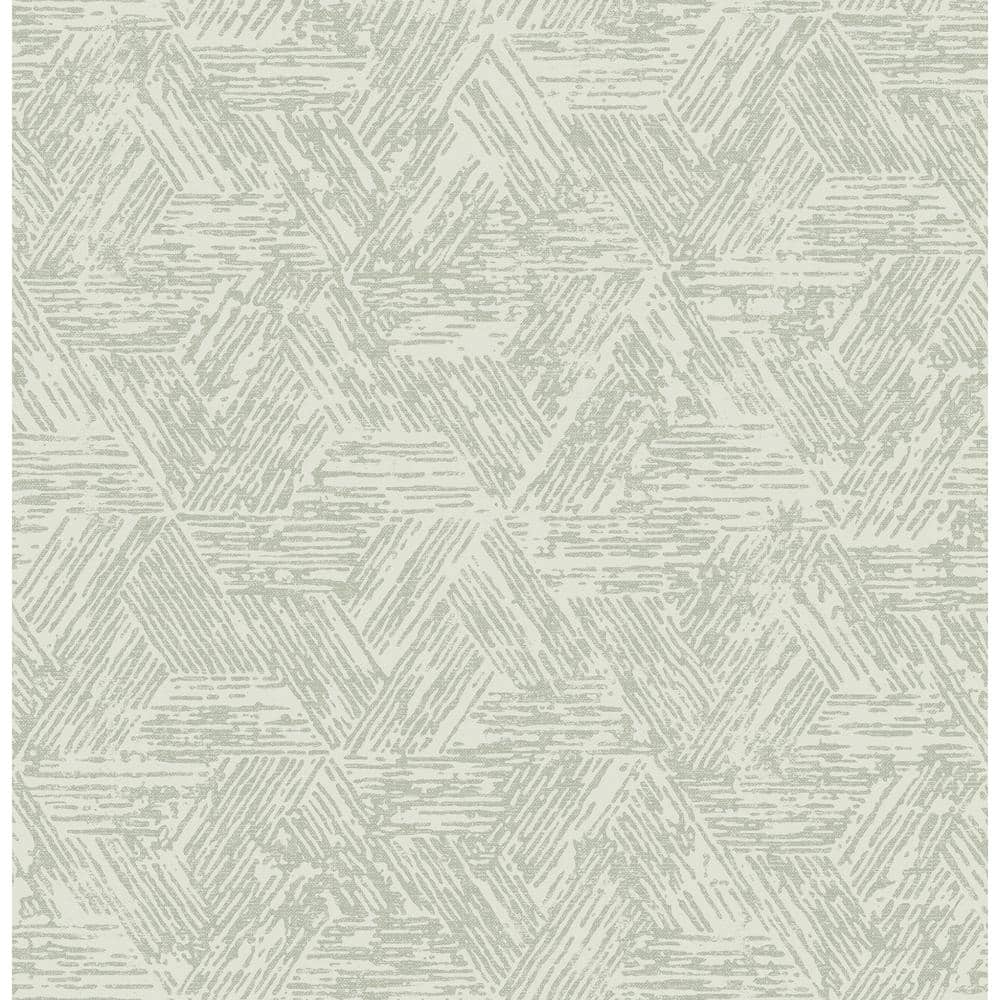 Sea Green Geometric Non-Pasted Washable Wallpaper