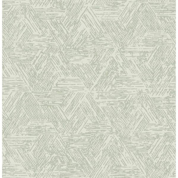 A-Street Prints Retreat Quilted Geometric Green Nonpasted Non Woven Wallpaper