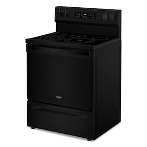 30 in. 5-Element Freestanding Electric Range in Black with Air Cooking Technology