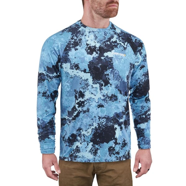 Men's X-Large Veil Camo aqueous Long Sleeve Performance Shirt