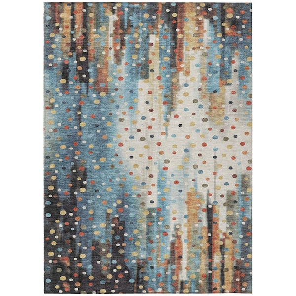 Addison Rugs Chantille Machine Washable Indoor/Outdoor Abstract ACN2213 Teal 2 ft. 6 in. x 3 ft. 10 in. Area Rug