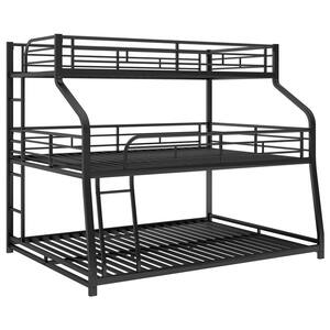 Black Full XL/Queen Bunk Bed With Metal Frame LKL-329-FQ - The Home Depot