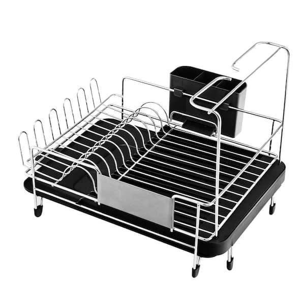 Dropship Over Sink Dish Drying Rack Large Two Tier Vertical, Compact  Kitchen Storage System In Black Stainless Steel Organizes, Drains & Dries  Plates, Bowls, Glasses, Pots, Pans, Utensils to Sell Online at
