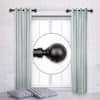 Adjustable Window Curtain Rod Set - Black