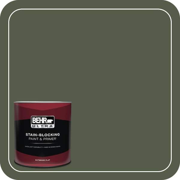 BEHR ULTRA 1 qt. #430F-7 Windsor Moss Flat Exterior Paint & Primer