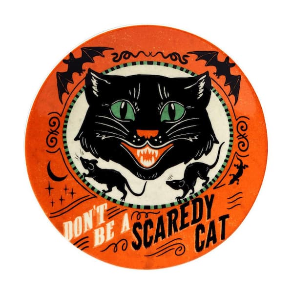 Certified International Scaredy Cat Multicolored Earthenware