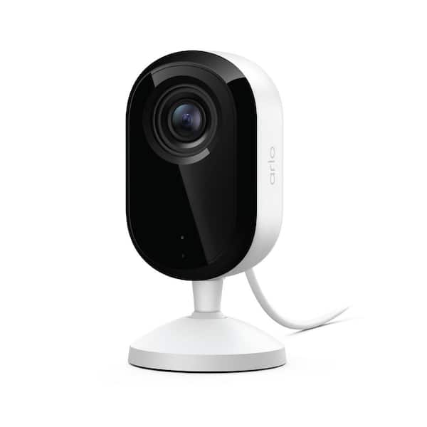 Essential Plug-in Indoor Security Camera 2K (3rd Gen) with Dual-Band Wi-Fi and Privacy Shield, White