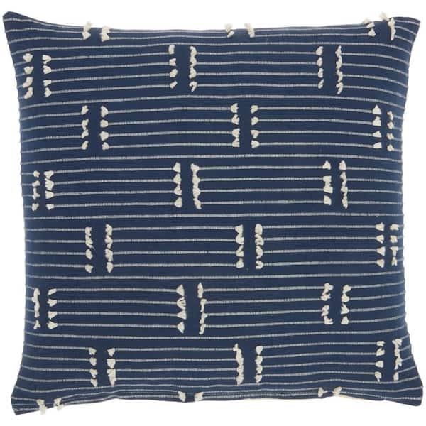 kathy ireland Kathy Ireland Pillow Navy 18 in. x 18 in. Throw Pillow