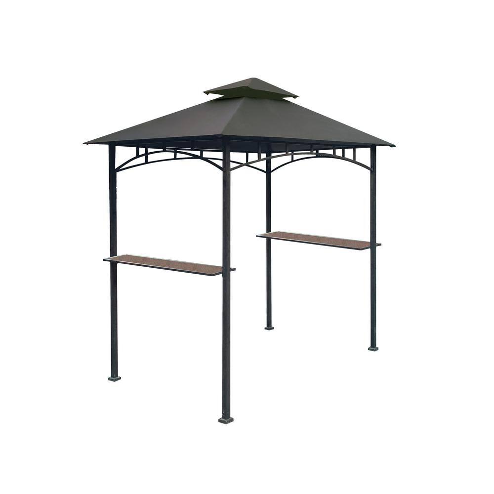 Gray 8' x 5' Bamboo Look Replacement Canopy Top
