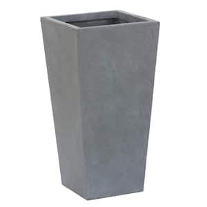 24.2 in. H Light Gray MgO Composite Decorative Pot