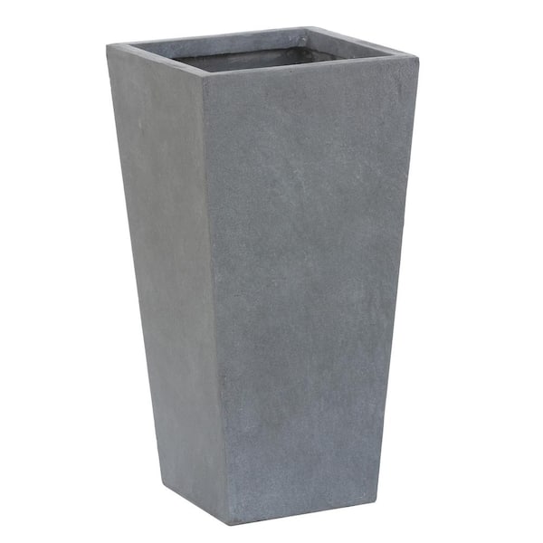 LuxenHome 24.2 in. H Light Gray MgO Composite Decorative Pot