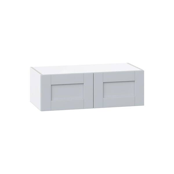 J COLLECTION Cumberland Light Gray Shaker Assembled Wall Kitchen Cabinet (9 in. W x 30 in. H x 14 in. D)