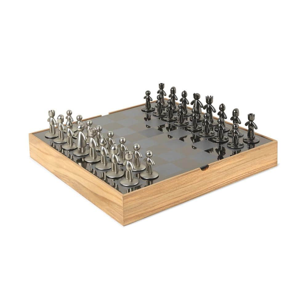 Umbra Wobble Chess Set Walnut 377601-656 - The Home Depot