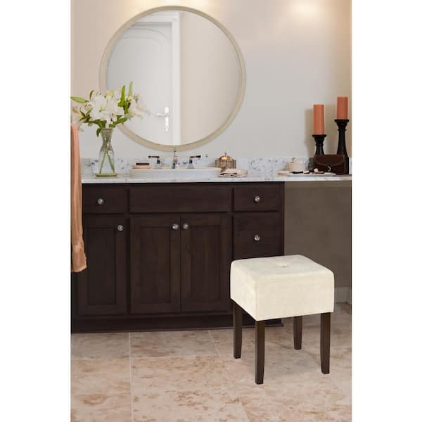 Beige discount vanity stool