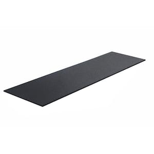 2 ft. x 6 ft. x 0.118 in. Black Rubber Fitness Utility Mat (12 sq. ft.)